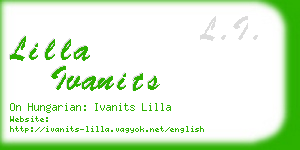 lilla ivanits business card